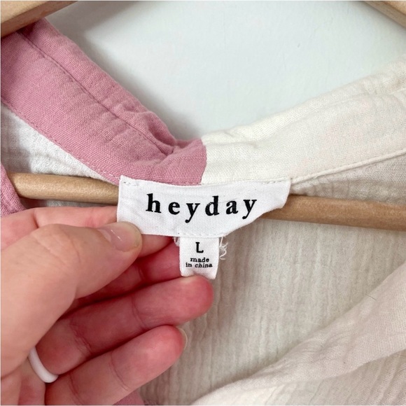 HEYDAY Colourblock Button-Down Shirt - Picture 6 of 7